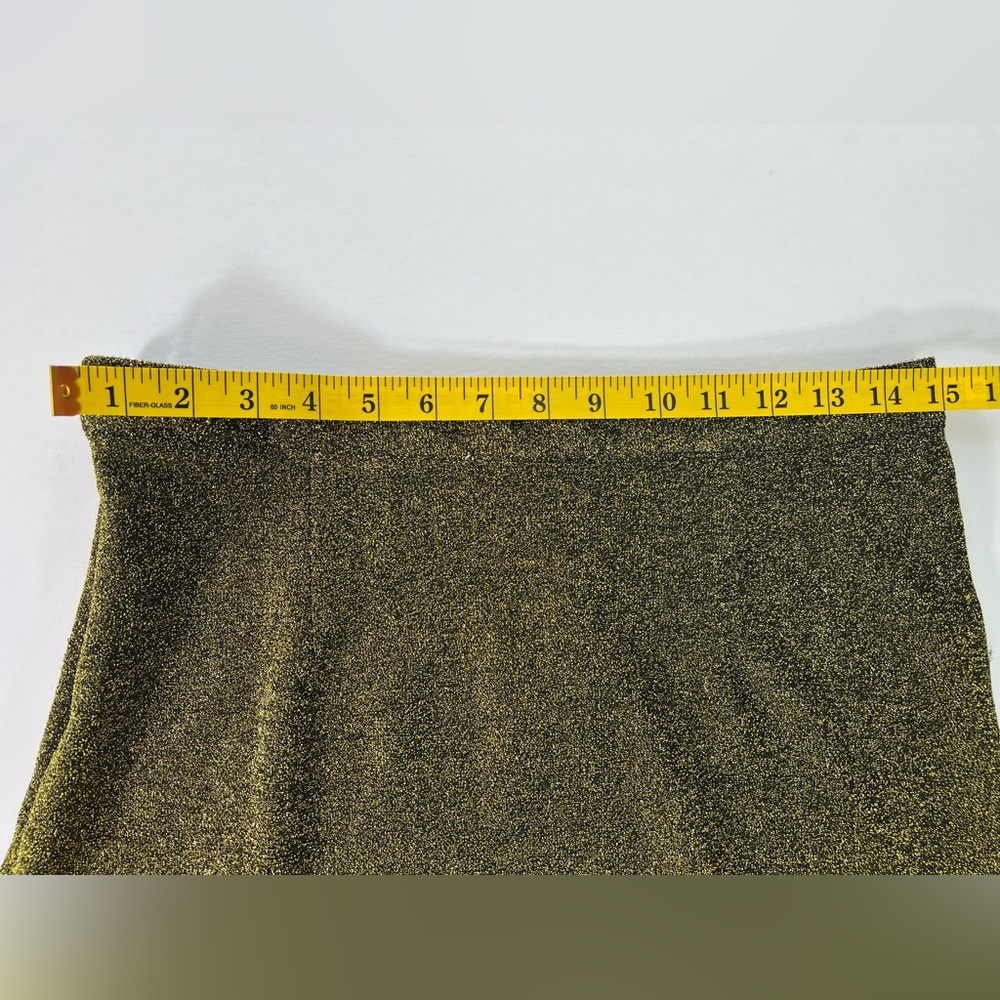 Michael Michael Kors NWT Asymmetrical Hemline Mini Skirt in Black & Gold Size:M - Picture 14 of 15